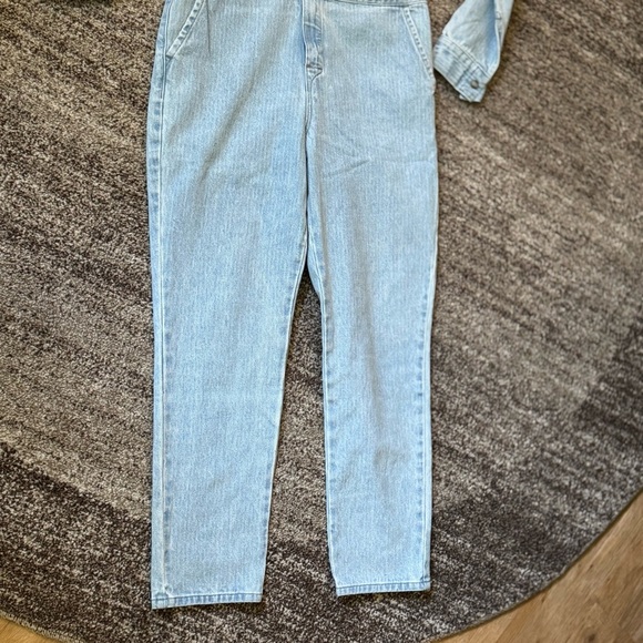 FREE PEOPLE LEE UNIONALLS JUMPSUIT ROMPER NWT RETRO VINTAGE ANTHROPOLOGIE DENIM - Picture 7 of 15